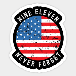 9/11 Never Forget 20th Anniversary Sticker